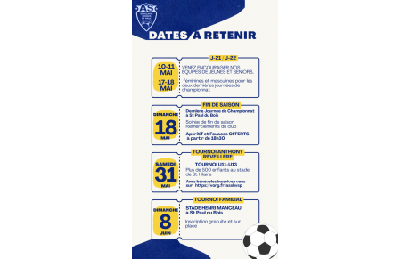  DATES À RETENIR 